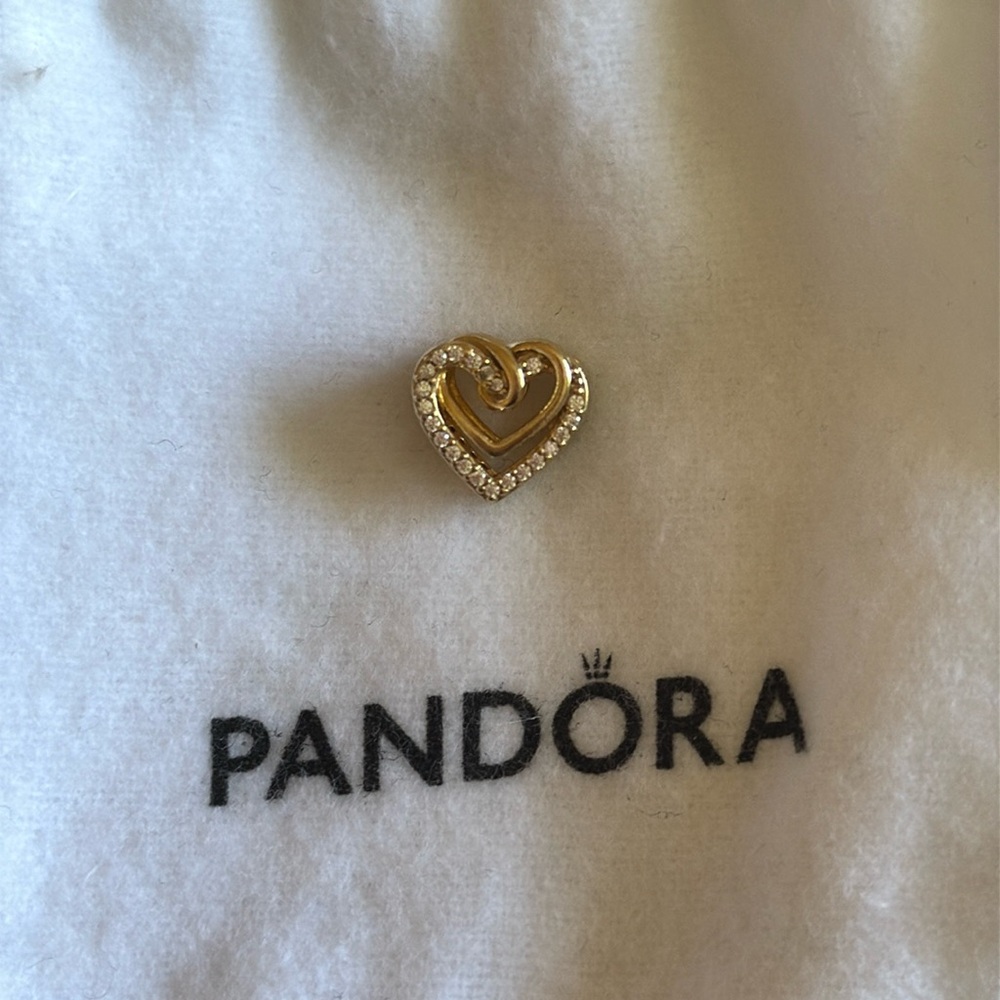 Pandora 14k Gold plated heart charm